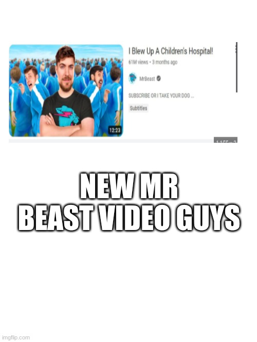 Image tagged in mr beast,,cool,video,famous,awesome - Imgflip