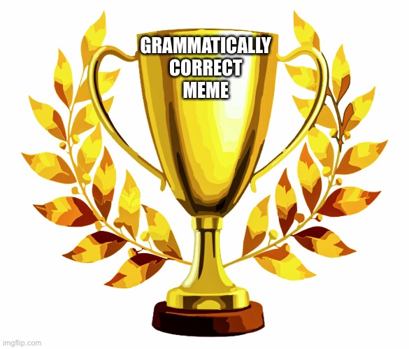 You Win! | GRAMMATICALLY 
CORRECT 
MEME | image tagged in you win | made w/ Imgflip meme maker