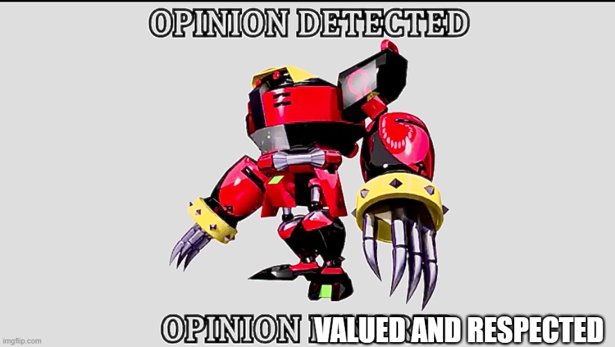 Opinion ignored | VALUED AND RESPECTED | image tagged in opinion ignored | made w/ Imgflip meme maker