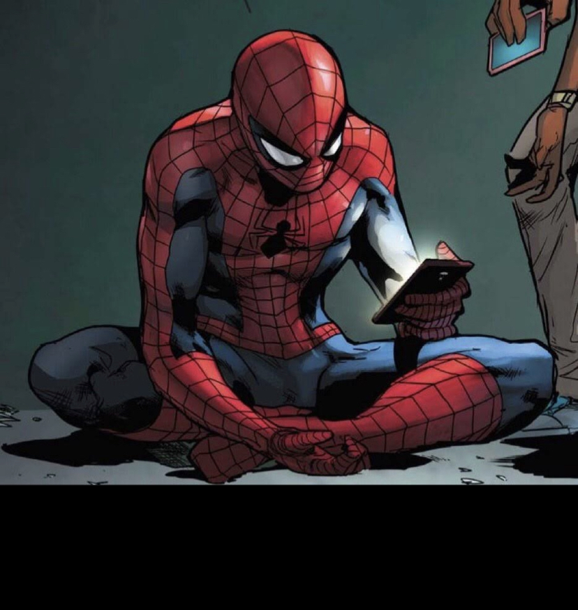 Spider-Man waiting Blank Meme Template