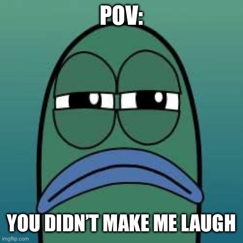 not funny | POV: YOU DIDN’T MAKE ME LAUGH | image tagged in not funny | made w/ Imgflip meme maker