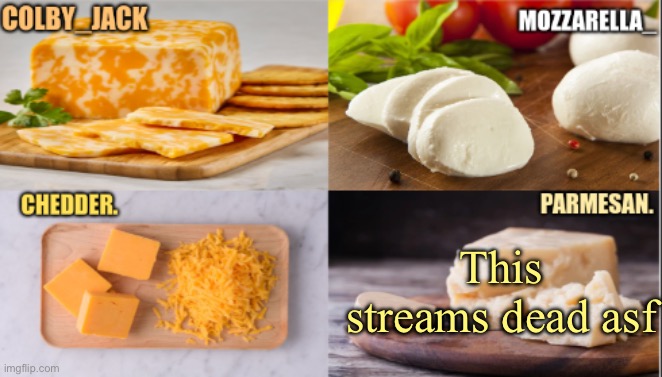 The Cheese Temp | This streams dead asf | image tagged in the cheese temp | made w/ Imgflip meme maker