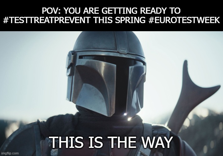 #EuroTestWeek | POV: YOU ARE GETTING READY TO #TESTTREATPREVENT THIS SPRING #EUROTESTWEEK; THIS IS THE WAY | image tagged in the mandalorian | made w/ Imgflip meme maker