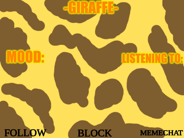 High Quality -giraffe- announcement template v.2 Blank Meme Template