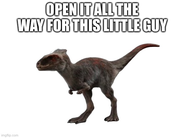 OPEN IT ALL THE WAY FOR THIS LITTLE GUY | made w/ Imgflip meme maker