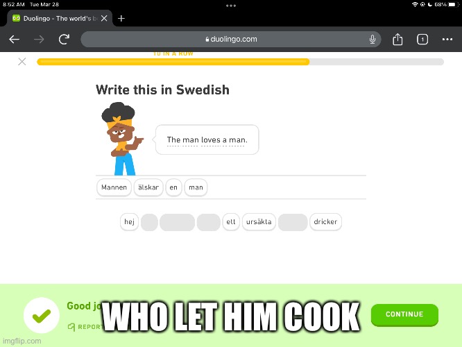 WHO LET HIM COOK | made w/ Imgflip meme maker