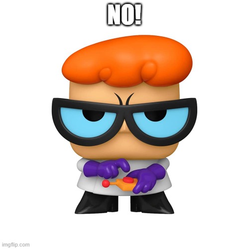 Dexter's lab | NO! | image tagged in dexter's lab | made w/ Imgflip meme maker