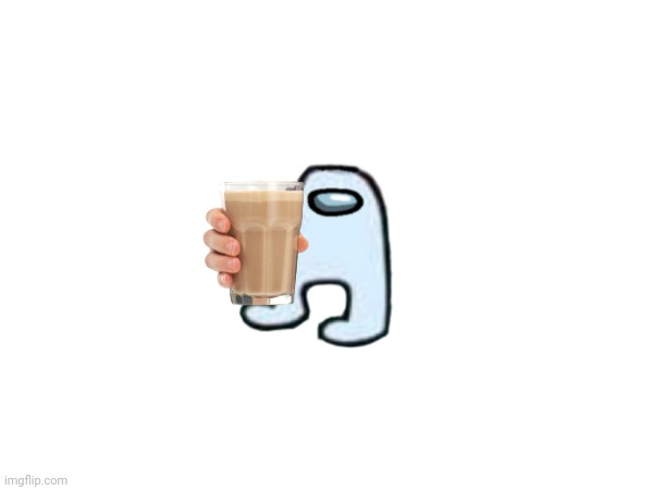 Amogus giving milkshake Blank Meme Template