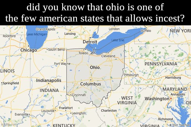 only in ohio bru | did you know that ohio is one of the few american states that allows incest? | image tagged in only in ohio | made w/ Imgflip meme maker