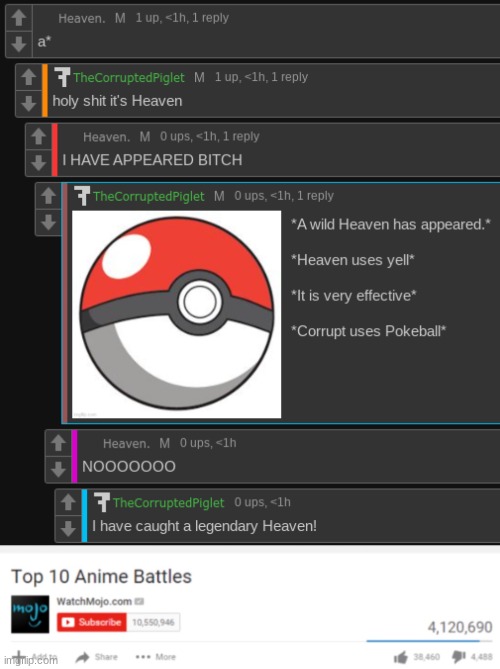 image tagged in top 10 anime battles | made w/ Imgflip meme maker