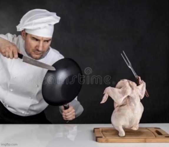 Kitchen wars chicken vs chef | made w/ Imgflip meme maker