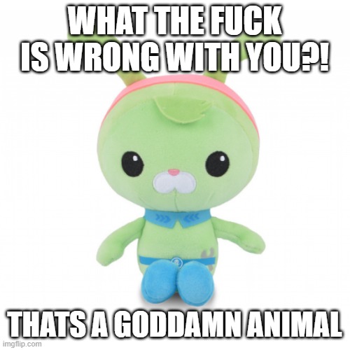 da gorl | WHAT THE FUCK IS WRONG WITH YOU?! THATS A GODDAMN ANIMAL | image tagged in da gorl | made w/ Imgflip meme maker