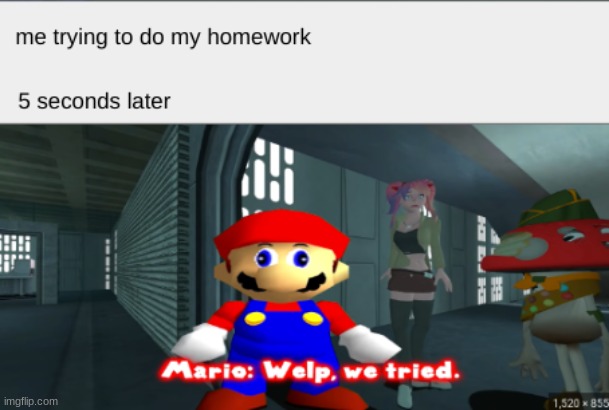 Happens every time, lol | image tagged in memes,fun,smg4,homework,school | made w/ Imgflip meme maker