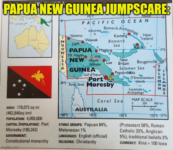 PAPUA NEW GUINEA JUMPSCARE: | made w/ Imgflip meme maker