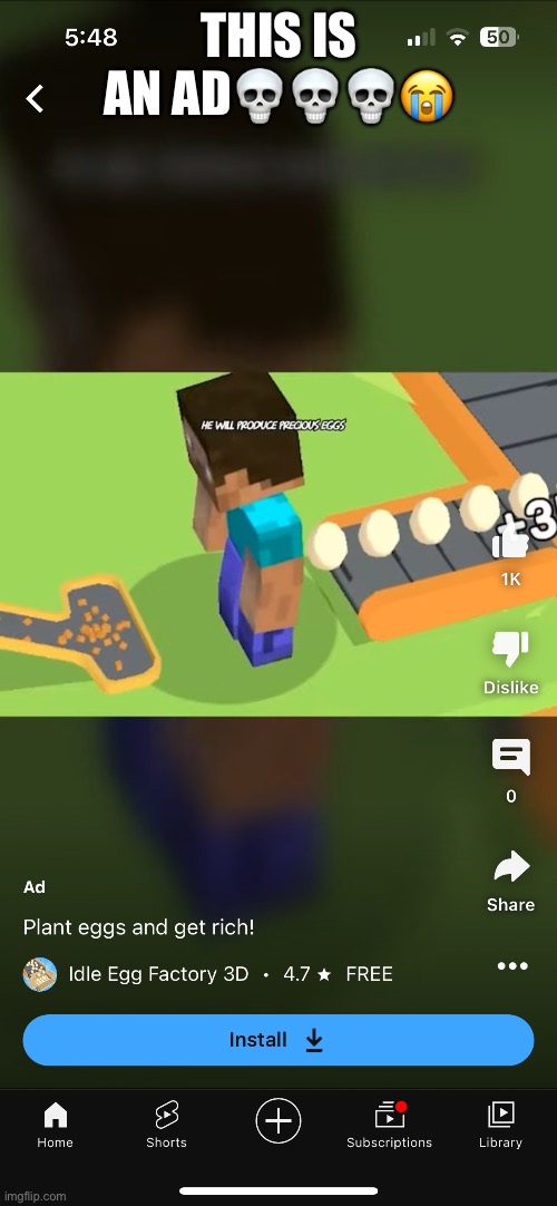 THIS IS AN AD💀💀💀😭 | made w/ Imgflip meme maker