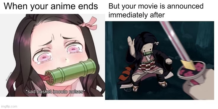 image tagged in demon slayer,nezuko,random bullshit go,why are you reading the tags | made w/ Imgflip meme maker