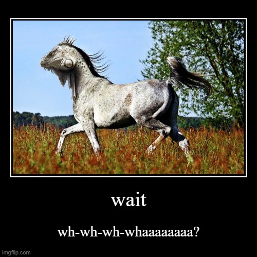 waiiiiiit what is thaaat? | image tagged in funny,demotivationals | made w/ Imgflip demotivational maker