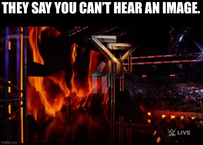 Seth Rollins Entrance | THEY SAY YOU CAN’T HEAR AN IMAGE. | image tagged in seth rollins,wwe,burn it down,wrestling,you cant hear an image | made w/ Imgflip meme maker