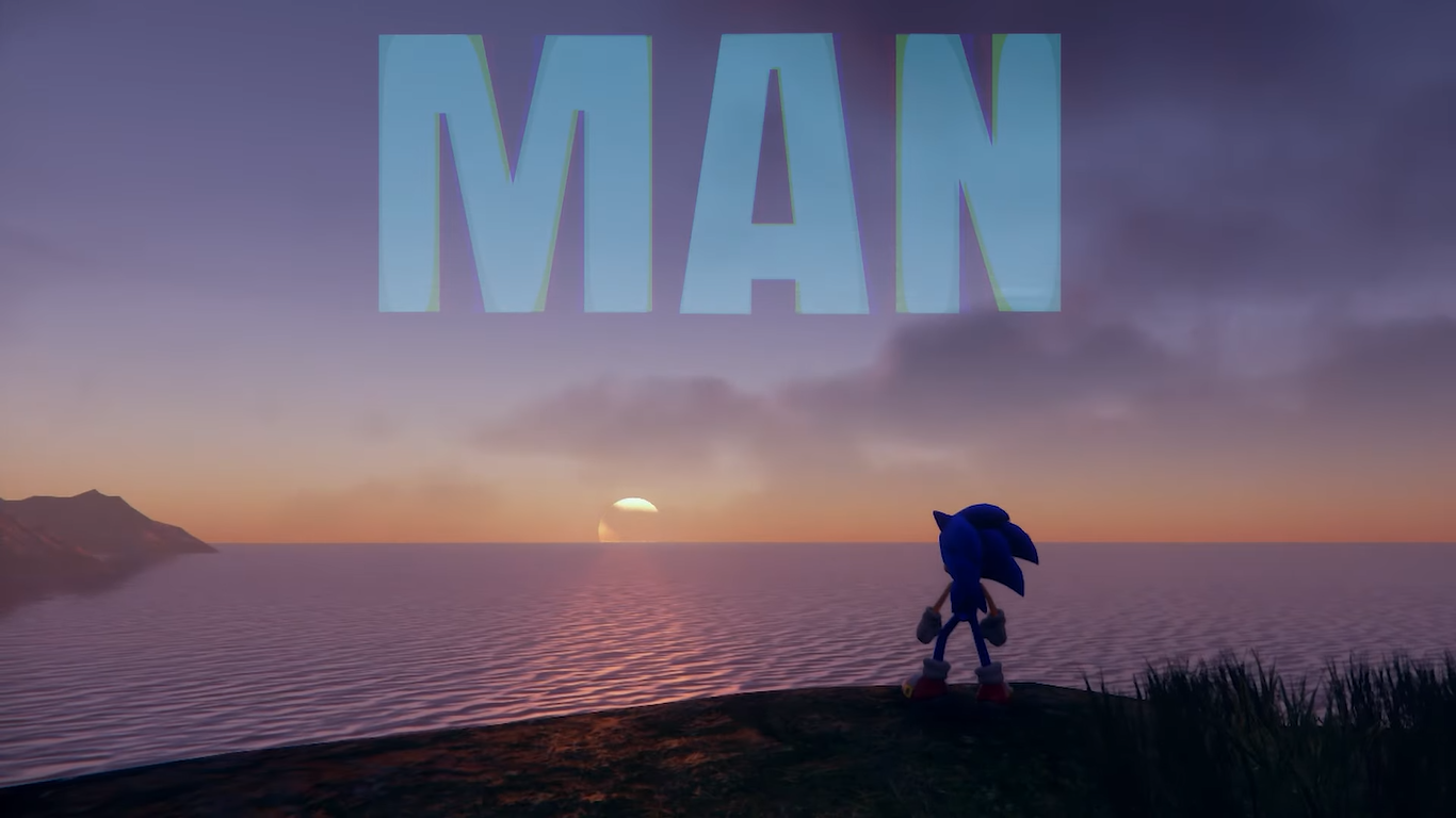 Man Sonic Blank Meme Template