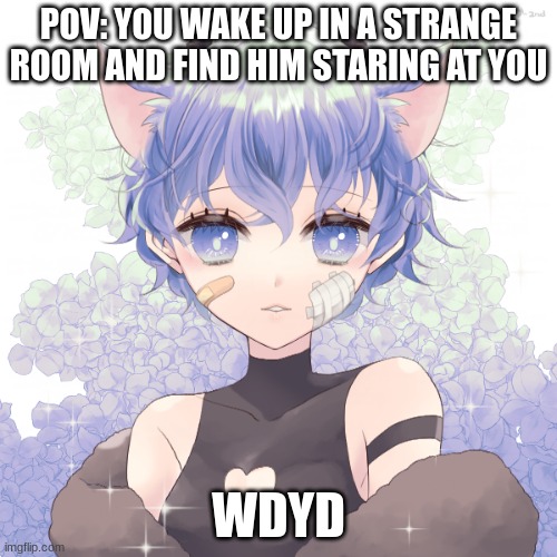 POV: YOU WAKE UP IN A STRANGE ROOM AND FIND HIM STARING AT YOU; WDYD | made w/ Imgflip meme maker