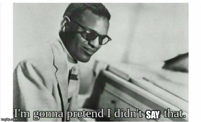 Im gonna pretend i didnt see that | SAY | image tagged in im gonna pretend i didnt see that | made w/ Imgflip meme maker