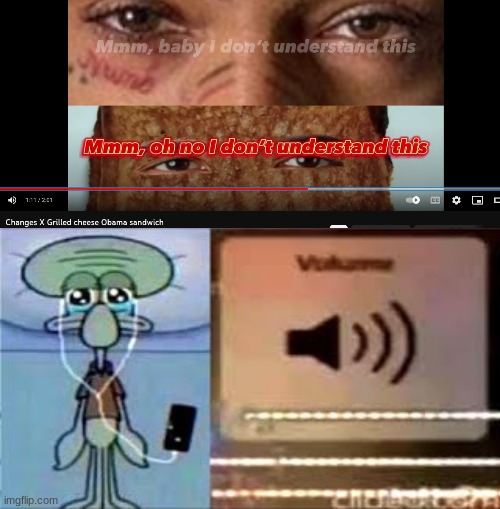 this actually goes hard tho (https://www.youtube.com/watch?v=fAJ9MaK2rNc ) | image tagged in squidward crying listening to music | made w/ Imgflip meme maker
