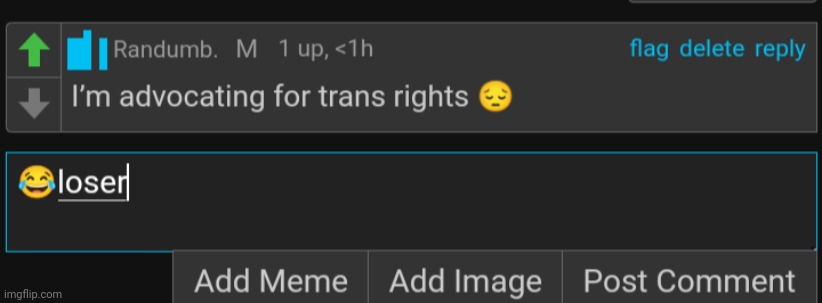 Msmg of all places to advocate trans rights :skull: (also comment banned) | made w/ Imgflip meme maker