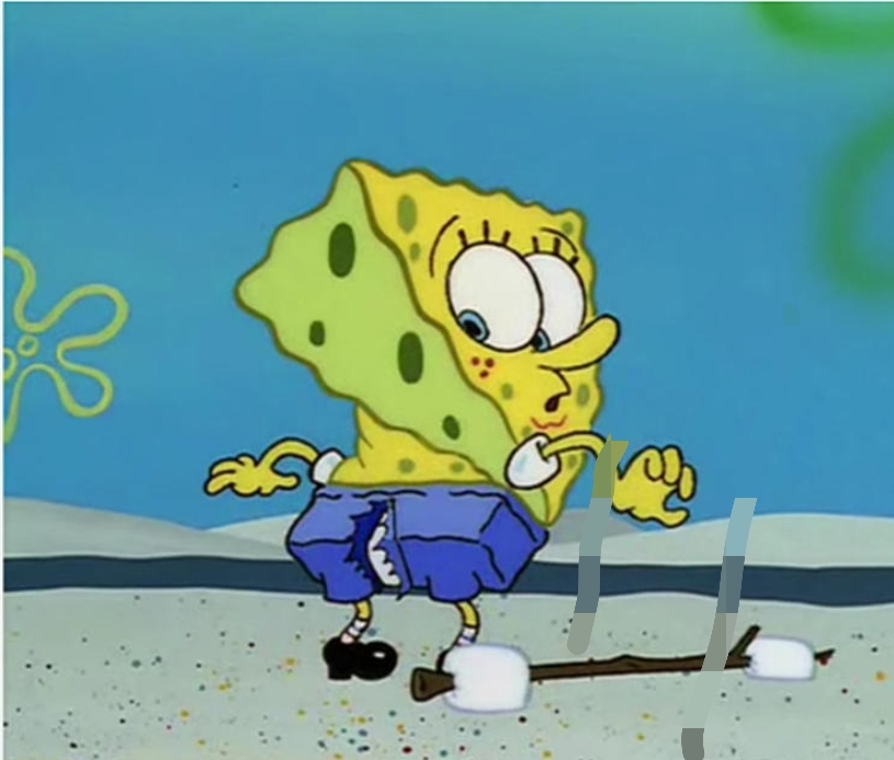 High Quality Spongebob ripped pants Blank Meme Template