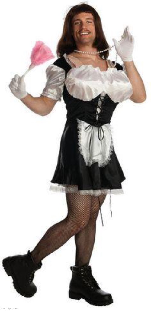 god what the hell | image tagged in french maid male | made w/ Imgflip meme maker