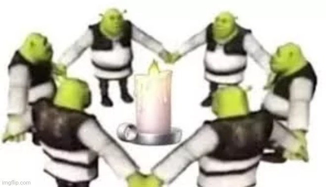 Shreks Doing A Ritual | image tagged in funny,memes,shrek | made w/ Imgflip meme maker