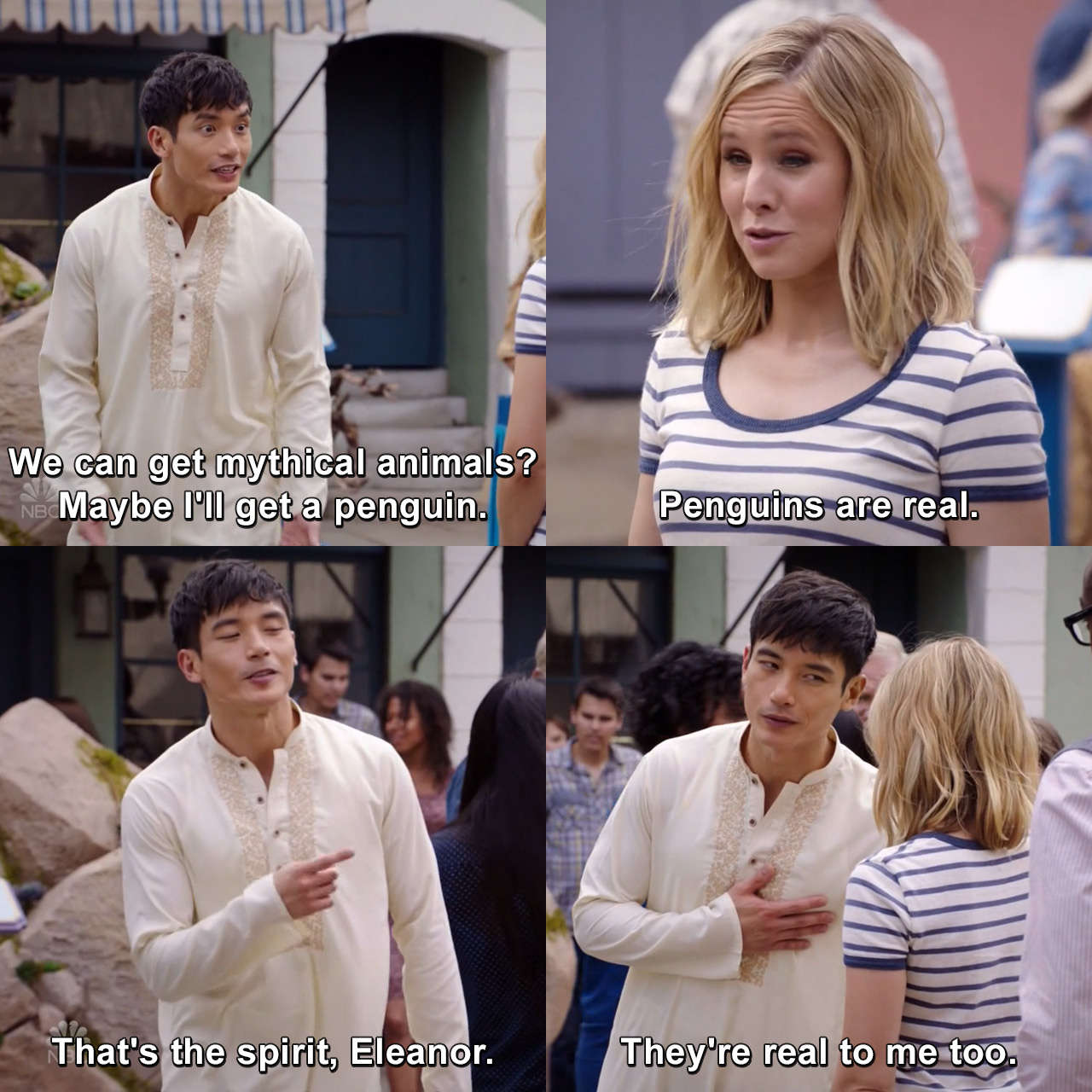 High Quality The Good Place Mythical Animals Blank Meme Template