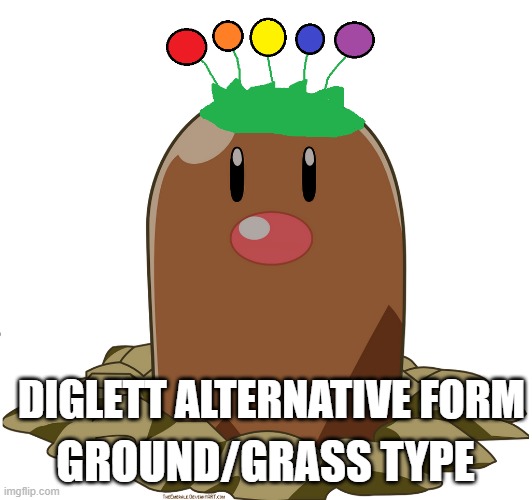 GROUND/GRASS TYPE; DIGLETT ALTERNATIVE FORM | made w/ Imgflip meme maker