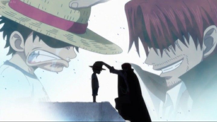 Shanks gives hat to luffy Blank Meme Template