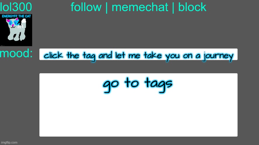 Lol300 announcement temp 3 | click the tag and let me take you on a journey; go to tags | image tagged in lol300 announcement temp 3,oh wow are you actually reading these tags | made w/ Imgflip meme maker