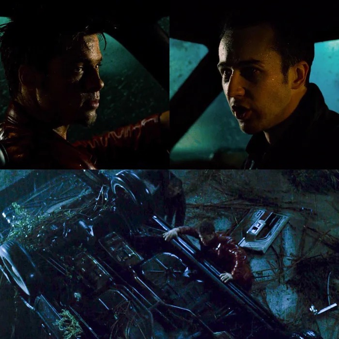 High Quality Fight Club car accident Blank Meme Template
