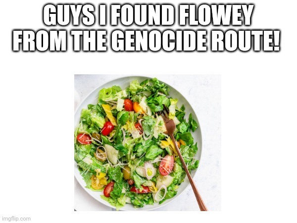 GUYS I FOUND FLOWEY FROM THE GENOCIDE ROUTE! | made w/ Imgflip meme maker
