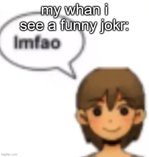 lmfao | my whan i see a funny jokr: | image tagged in lmfao | made w/ Imgflip meme maker