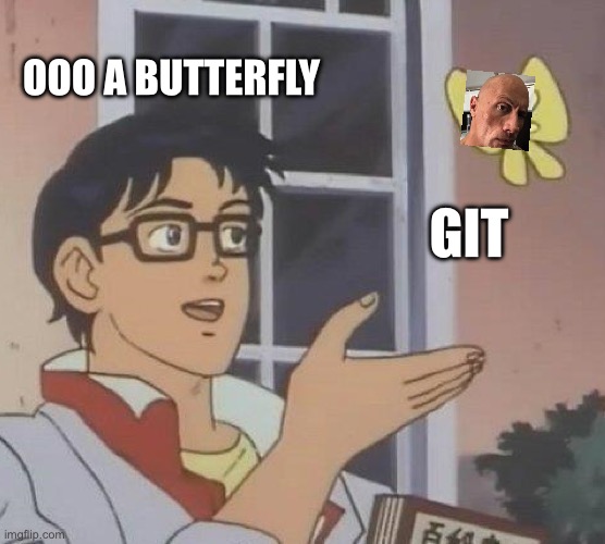 THE ROCKER FLY | OOO A BUTTERFLY; GIT | image tagged in memes,is this a pigeon | made w/ Imgflip meme maker