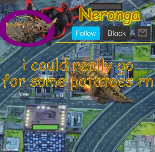 gtfr | i could really go for some potatoes rn | made w/ Imgflip meme maker