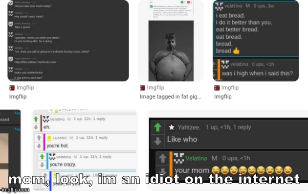 mom, look, im an idiot on the internet | made w/ Imgflip meme maker