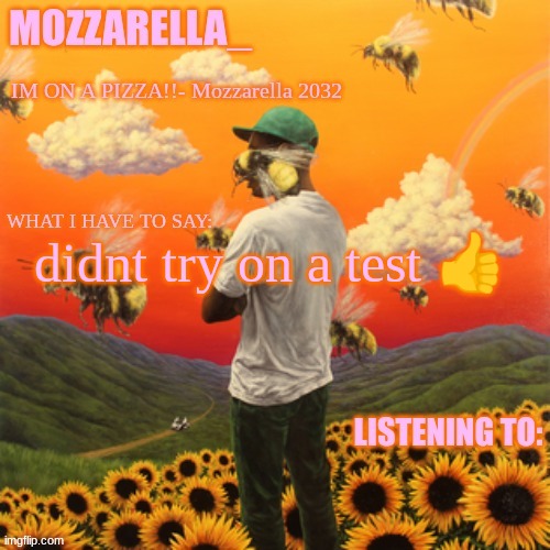 Flower Boy | didnt try on a test 👍 | image tagged in flower boy | made w/ Imgflip meme maker