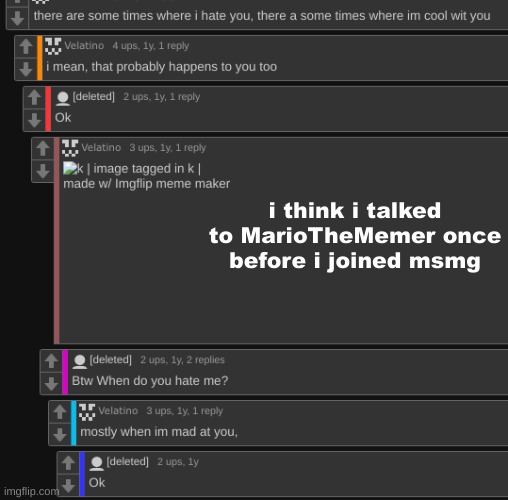 i think i talked to MarioTheMemer once before i joined msmg | made w/ Imgflip meme maker