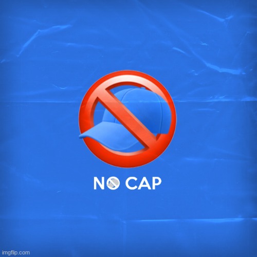 No cap | image tagged in no cap | made w/ Imgflip meme maker