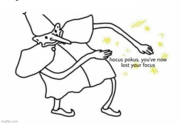 Hocus Pocus Lost Your Focus | image tagged in hocus pocus lost your focus | made w/ Imgflip meme maker