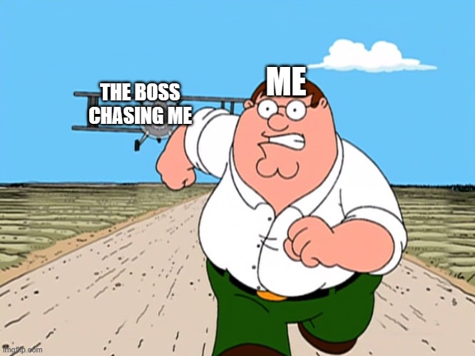 This is my main strat in Elden Ring | THE BOSS CHASING ME; ME | image tagged in peter griffin running away | made w/ Imgflip meme maker