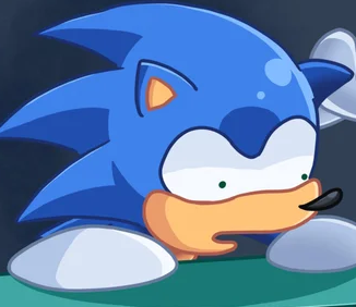 High Quality sonic surprised Blank Meme Template