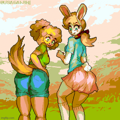 Sunnie & Bunny (Full) | image tagged in gifs | made w/ Imgflip images-to-gif maker