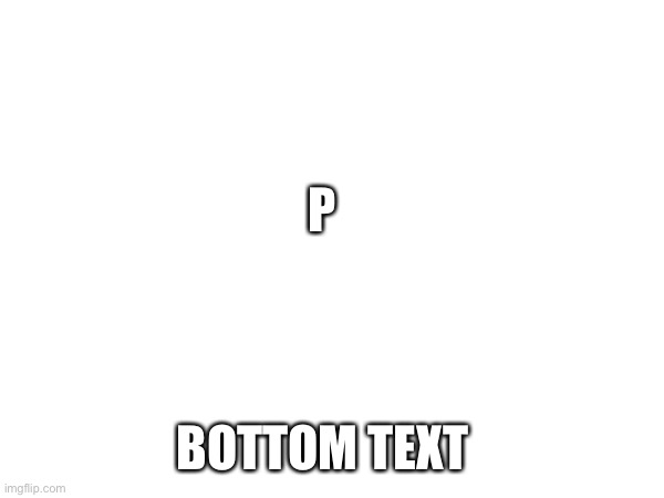 P | P; BOTTOM TEXT | image tagged in pie charts,bad pun dog,philosoraptor,expanding brain,left exit 12 off ramp,mocking spongebob | made w/ Imgflip meme maker