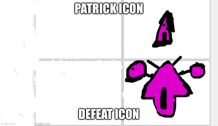 Patrick’s icons | PATRICK ICON; DEFEAT ICON | image tagged in fnf health icons | made w/ Imgflip meme maker