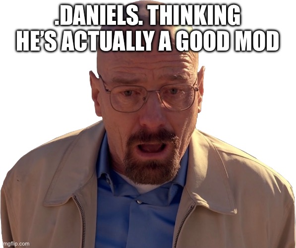 Payback time | .DANIELS. THINKING HE’S ACTUALLY A GOOD MOD | image tagged in walter white break down | made w/ Imgflip meme maker